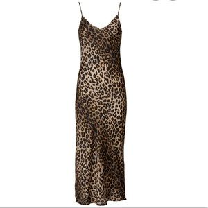All Saints Hera Leopard Slip Dress Large